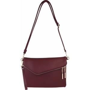 Fold-Over Envelope Wristlet Clutch Crossbody Bag Merlot >:(